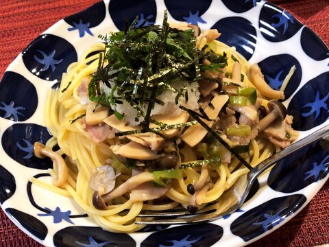 きのことベーコンの和風パスタ♪